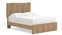 Curved Edge Natural Walnut Bed