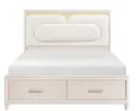 Lumi White Storage Bed