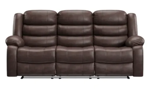 Kingston Leatherette Reclining Sofa with Drop-Down Table and LED Lighting 8