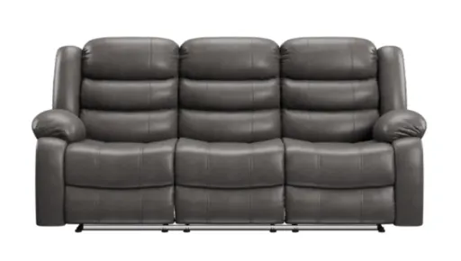 Kingston Leatherette Reclining Sofa with Drop-Down Table and LED Lighting 9