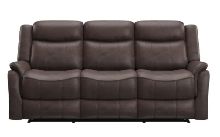 [99902BRW-3] Woodger Microfiber Reclining Sofa (Brown)
