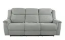 Modern Grey Plush Fabric Reclining Sofa
