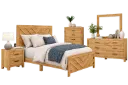 Brookside Natural Wood 6-Piece Bedroom Set