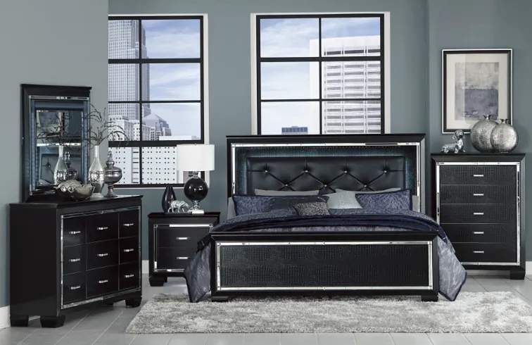 Noir Luxe 6-Piece Bedroom Set