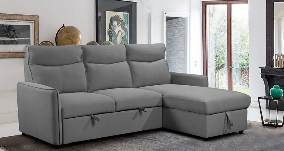 [IF-9027] Elio Grey Sofa Bed Sectional