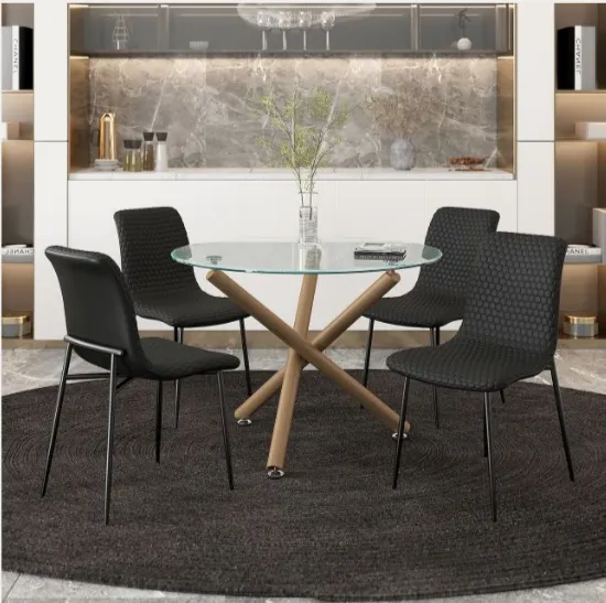 Modern Hexagon Stitch Dining Set