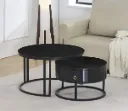 Noir Marquina 2-Piece Coffee Table Set