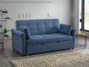 Sofabed in Blue Fabric, 64in