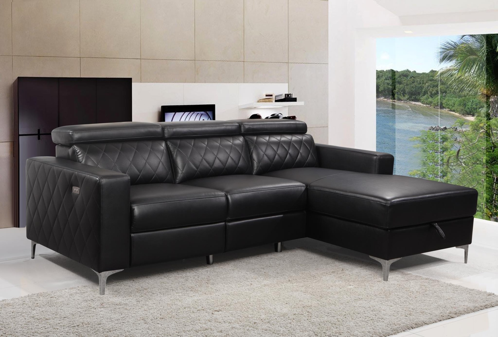 Meridian Power Reclining Sleeper Sectional 5