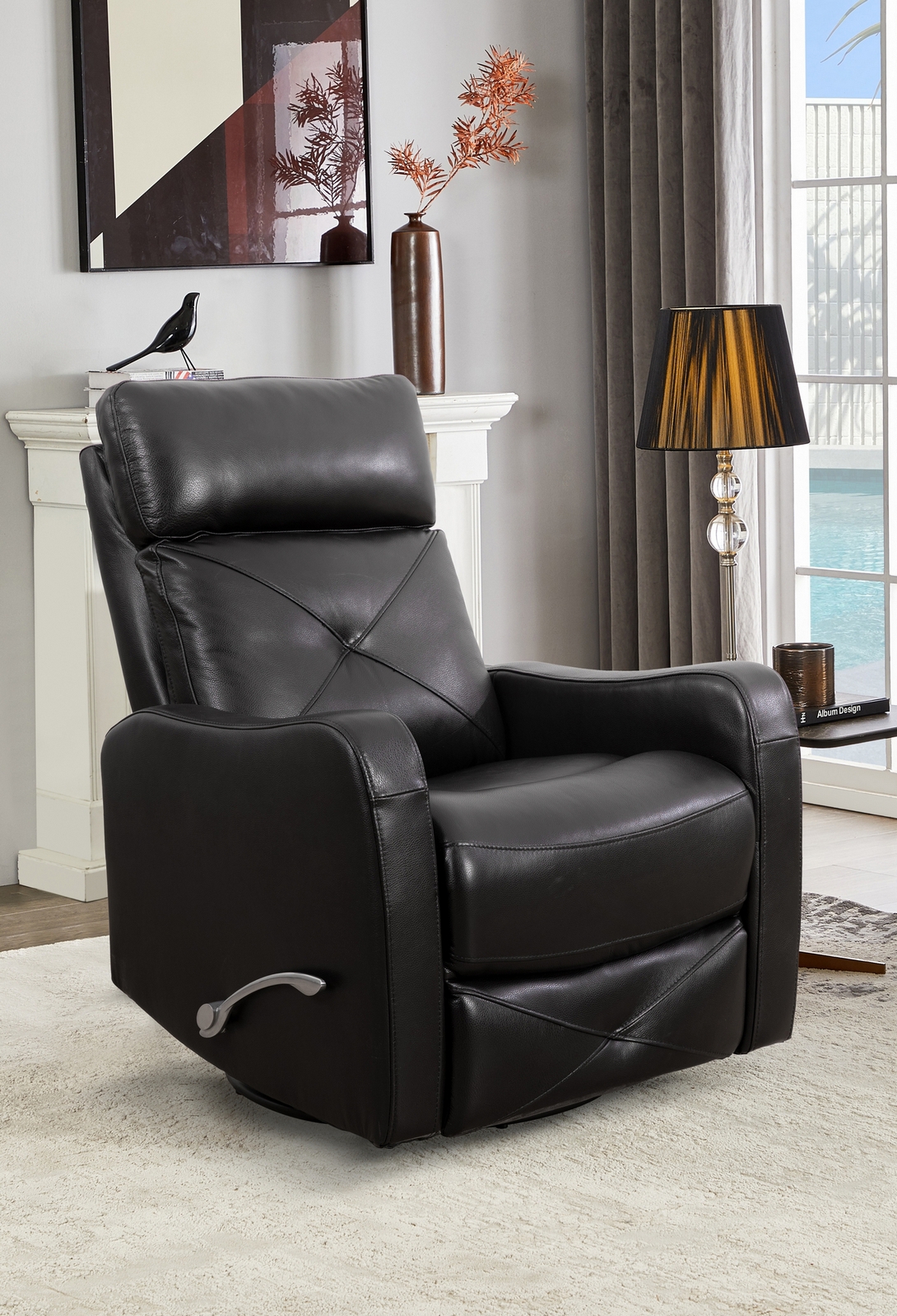 Bennett Tufted Leather Recliner 4