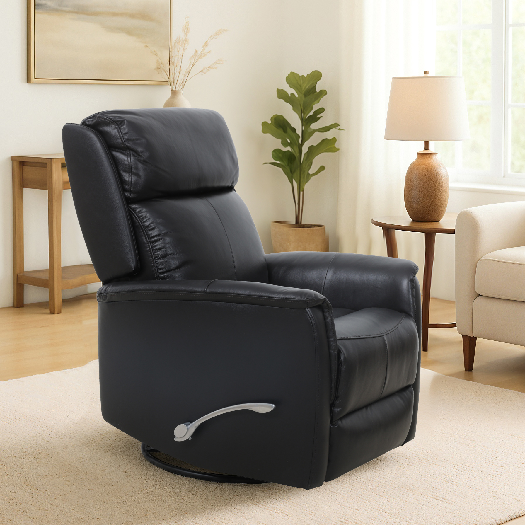 Fairmont Leather Glider Rocker Recliner 4