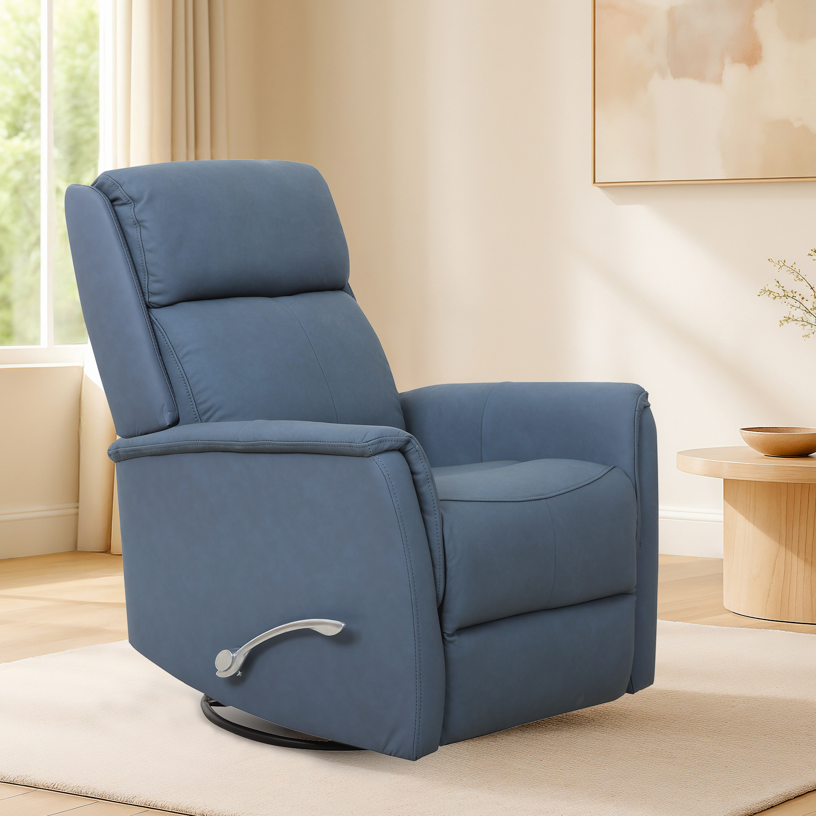 Fairmont Leather Glider Rocker Recliner 5
