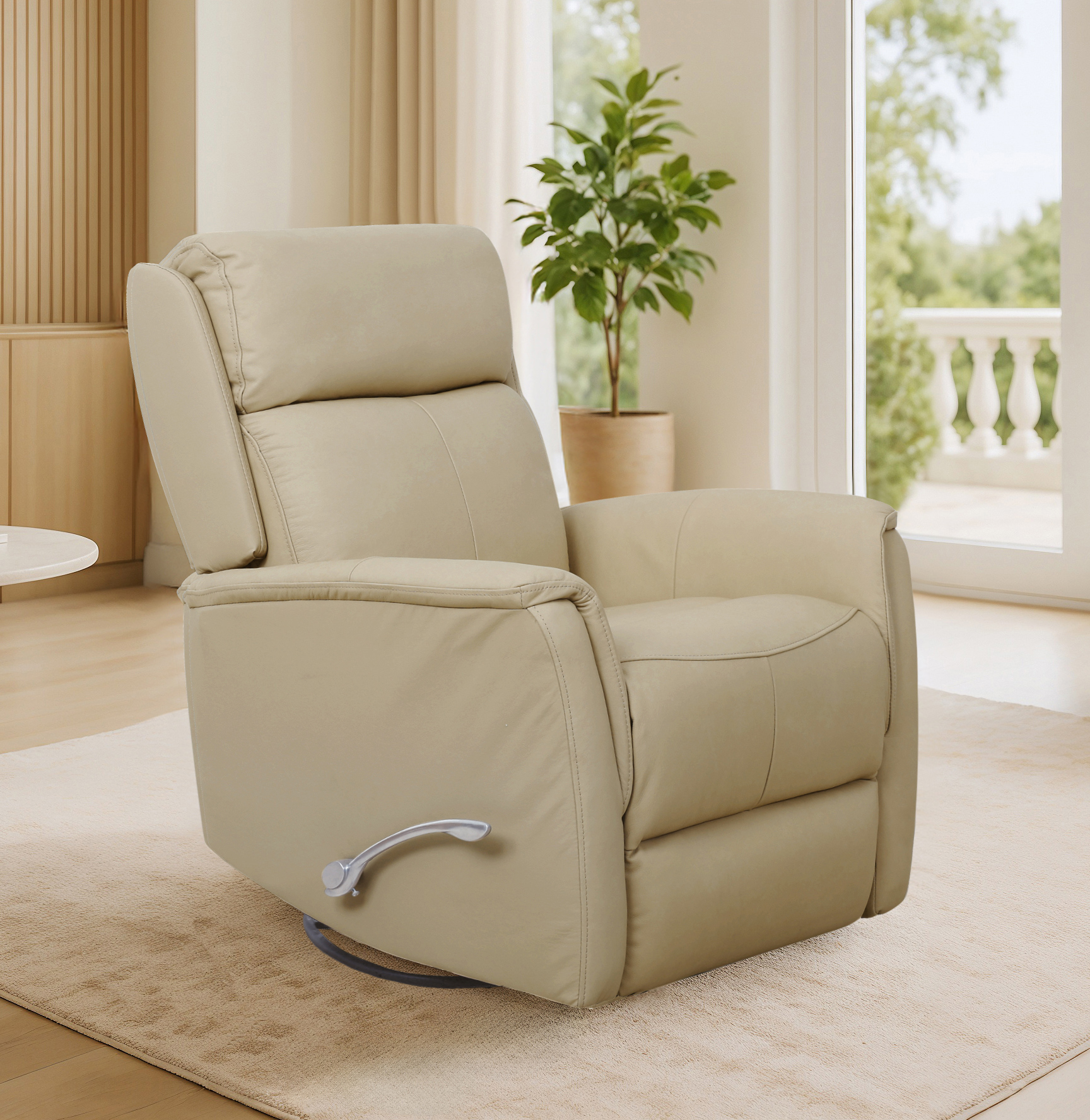 Fairmont Leather Glider Rocker Recliner 6