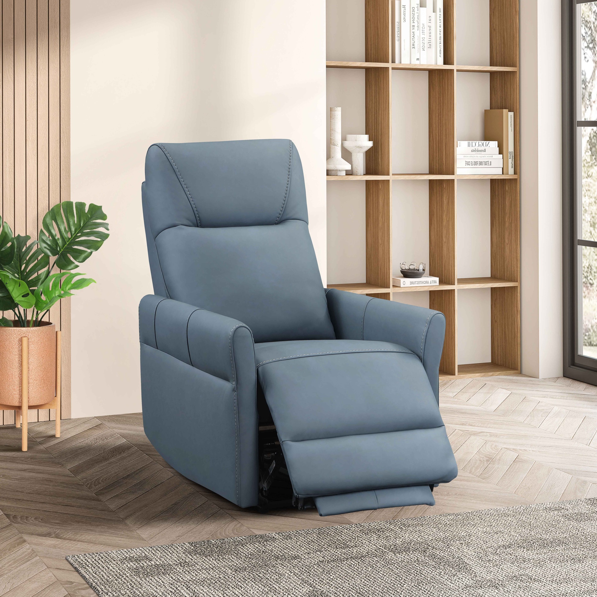 Fairmont Grand Leather Power Recliner with Power Headrest 5