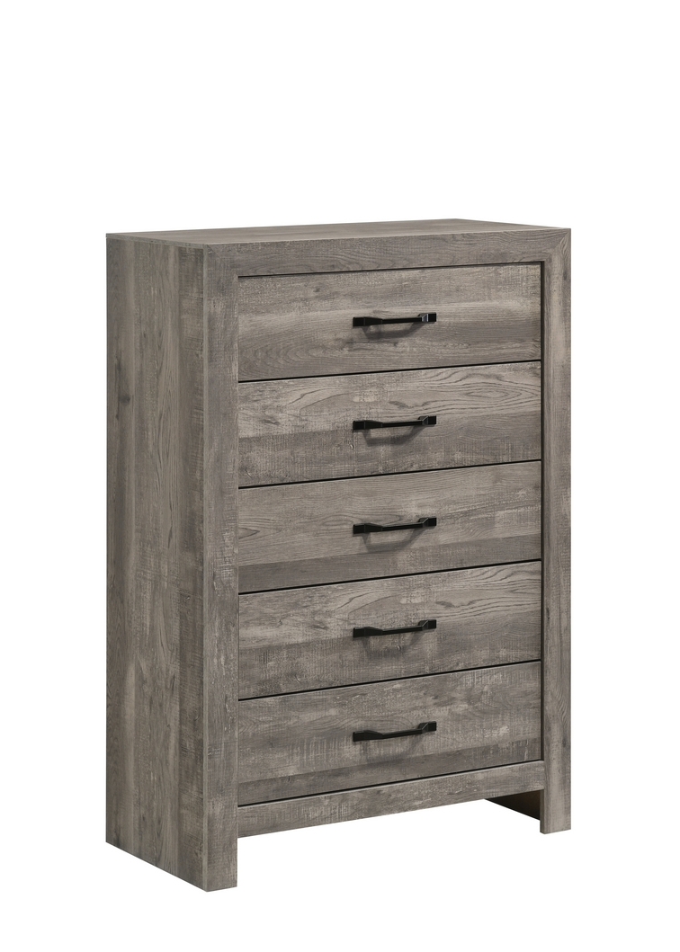 Charlotte Grey Shiplap 5-Drawer Chest 2