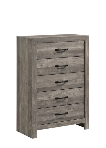 Charlotte Grey Shiplap 5-Drawer Chest 2