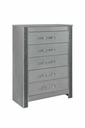 Logan Silver Chest of Drawers with Hidden Jewelry Drawer