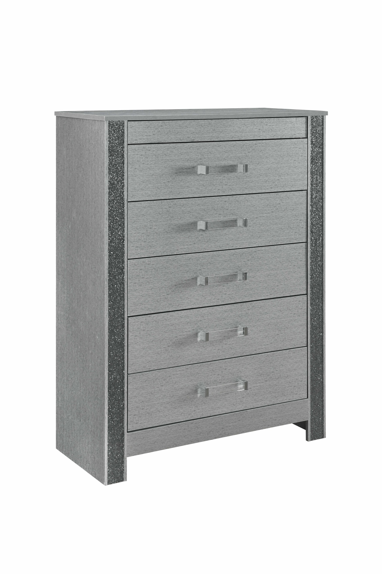 Logan Silver Chest of Drawers with Hidden Jewelry Drawer 3