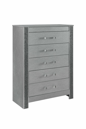 Logan Silver Chest of Drawers with Hidden Jewelry Drawer 3