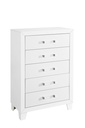 Luccia White 5-Drawer Chest