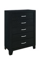 Reid Black 5-Drawer Chest