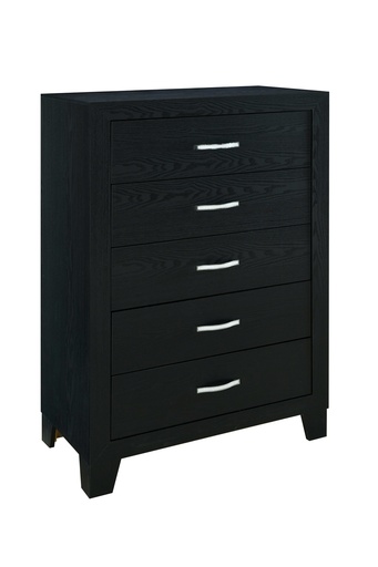 Reid Black 5-Drawer Chest 3