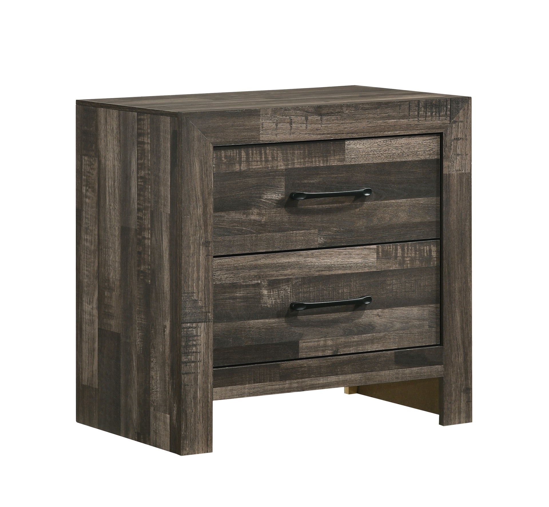 Athens Driftwood Brown 2-Drawer Nightstand 3