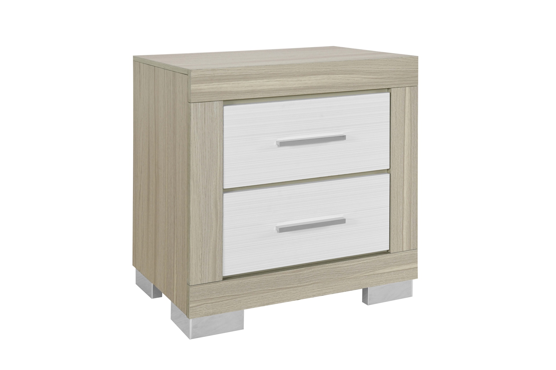 Emma (Black-Grey) 2-Drawer Nightstand 3