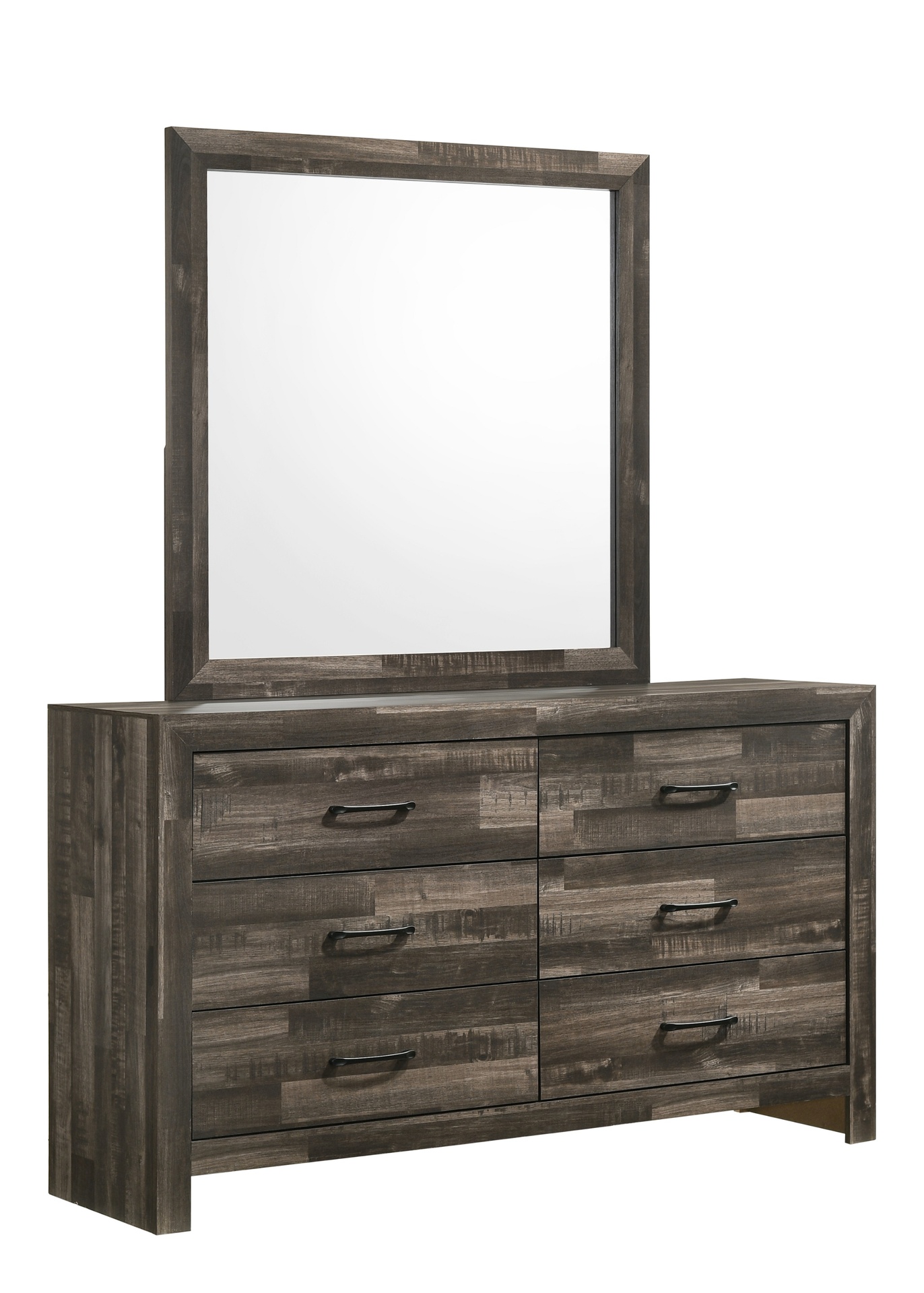 Athens Driftwood Brown 6-Drawer Dresser and Mirror 3