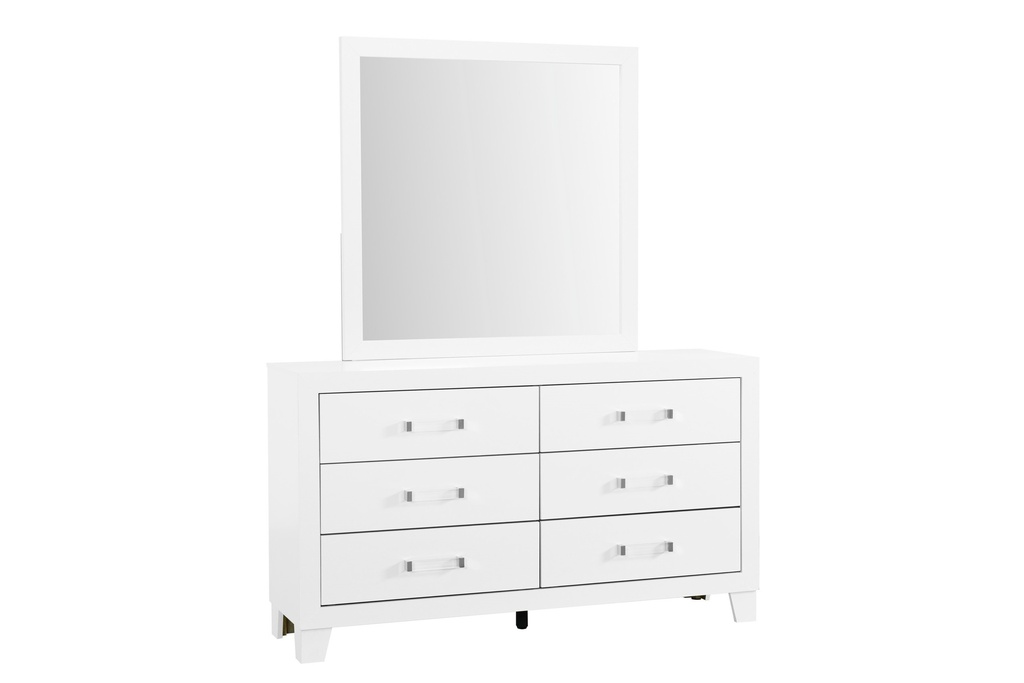 [LUCIA-DM] Luccia-White Dresser & Mirror