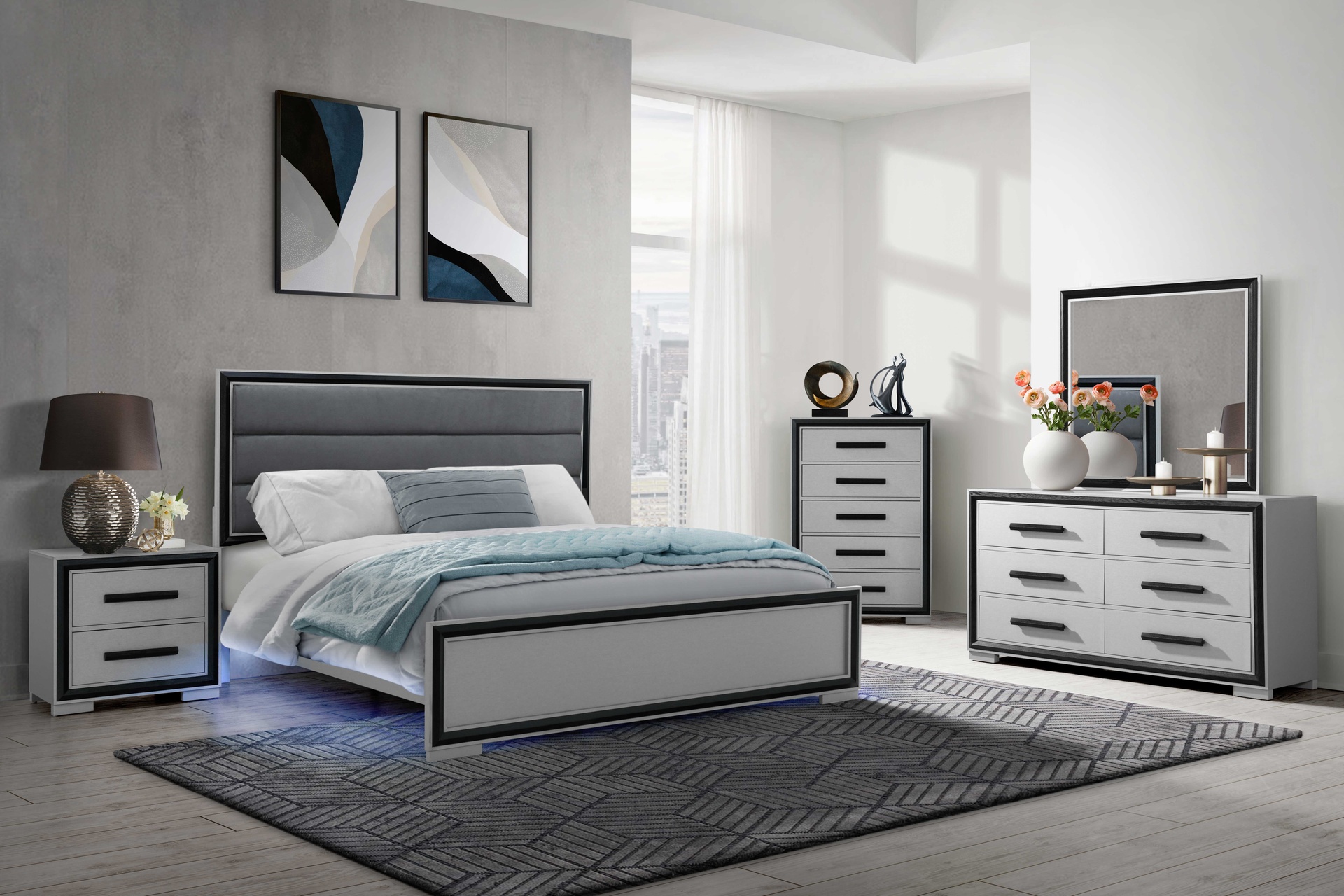 Amelia Black 8-Piece Bedroom Set 3