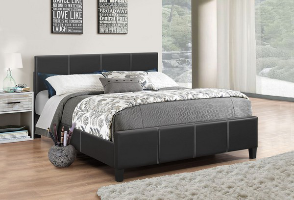 Belmont Leather Panel Platform Bed