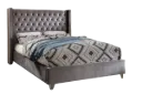 Calloway Velvet Wingback Nailhead Bed