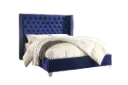 Dunmore Royal Blue Velvet Tufted Bed
