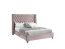 Farrow Blush Pink Velvet Tufted Bed