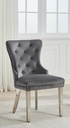 Nailhead Tufted Dining Chair (Grey Velvet)