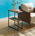 Reclaimed Wood C-Shape Side Table