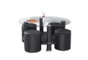 Coffee Table Set with 4 Stools