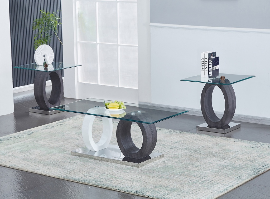 Glass Top Coffee Table Set