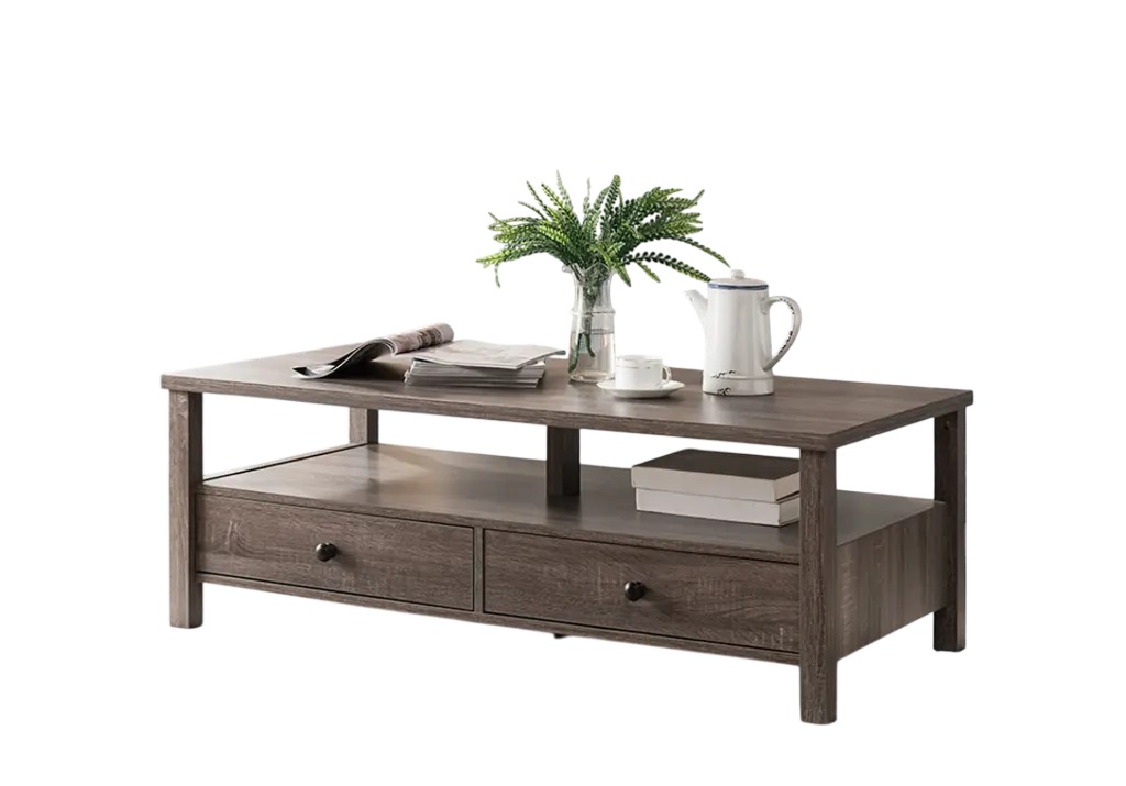 Distressed Grey Storage Coffee Table