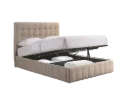 Ashworth Beige Tufted Gas-Lift Storage Bed
