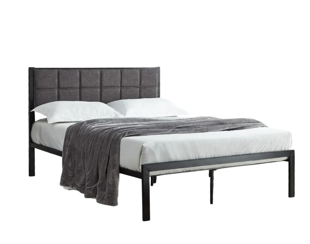 Callahan Grid-Tufted Platform Bed