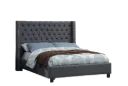 Glenmoor Grey Linen Tufted Bed