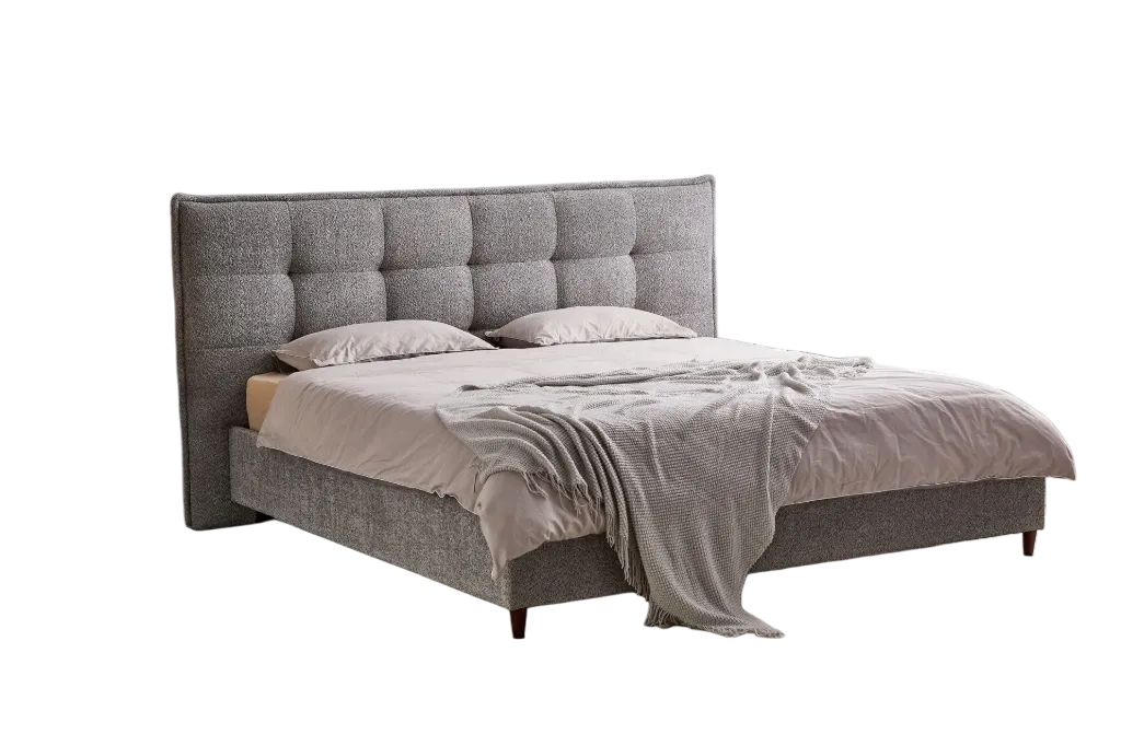 Kentwood Boucle Biscuit-Tufted Bed