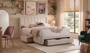 Mayfair Ivory Channel-Tufted Storage Bed