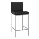 Porto Counter Stool, Set of 2 (Black & Chrome)