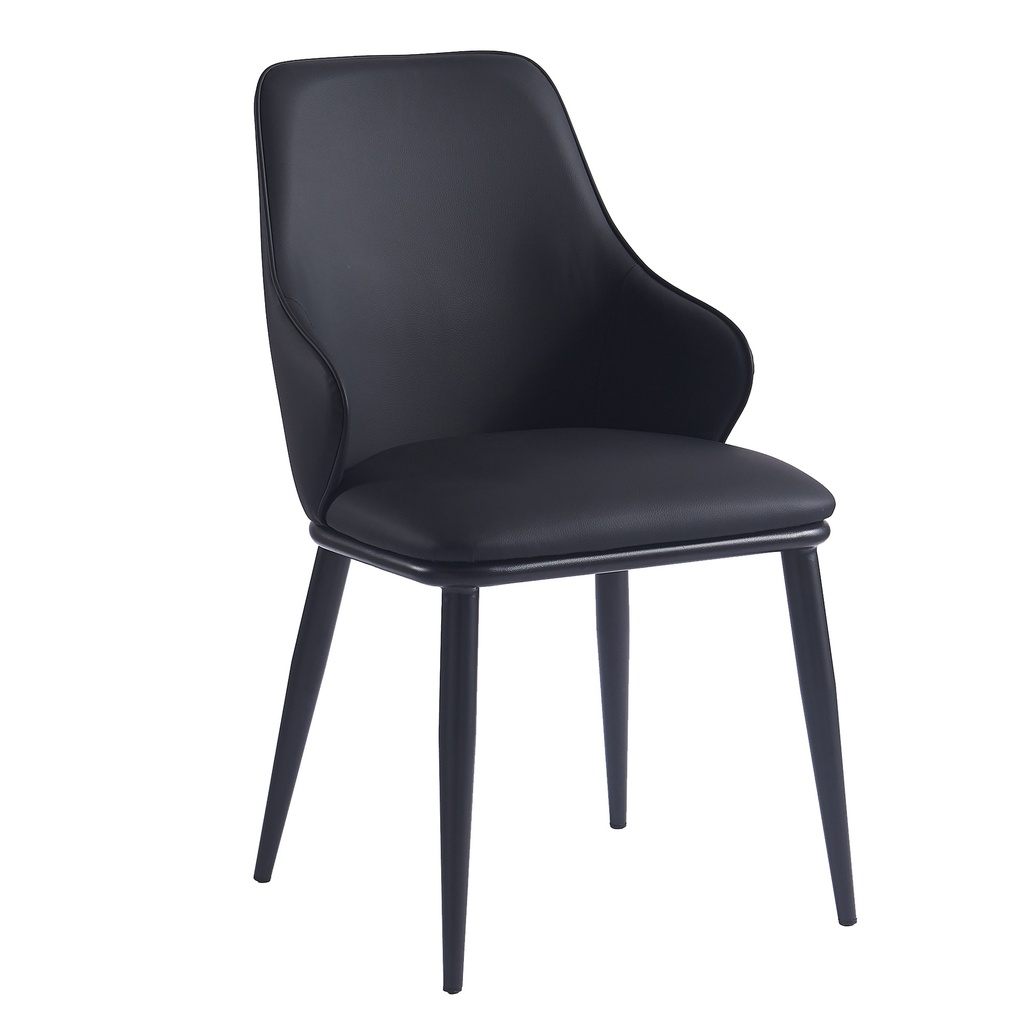 [202-084BLK] Kash Dining Chair, Faux Leather