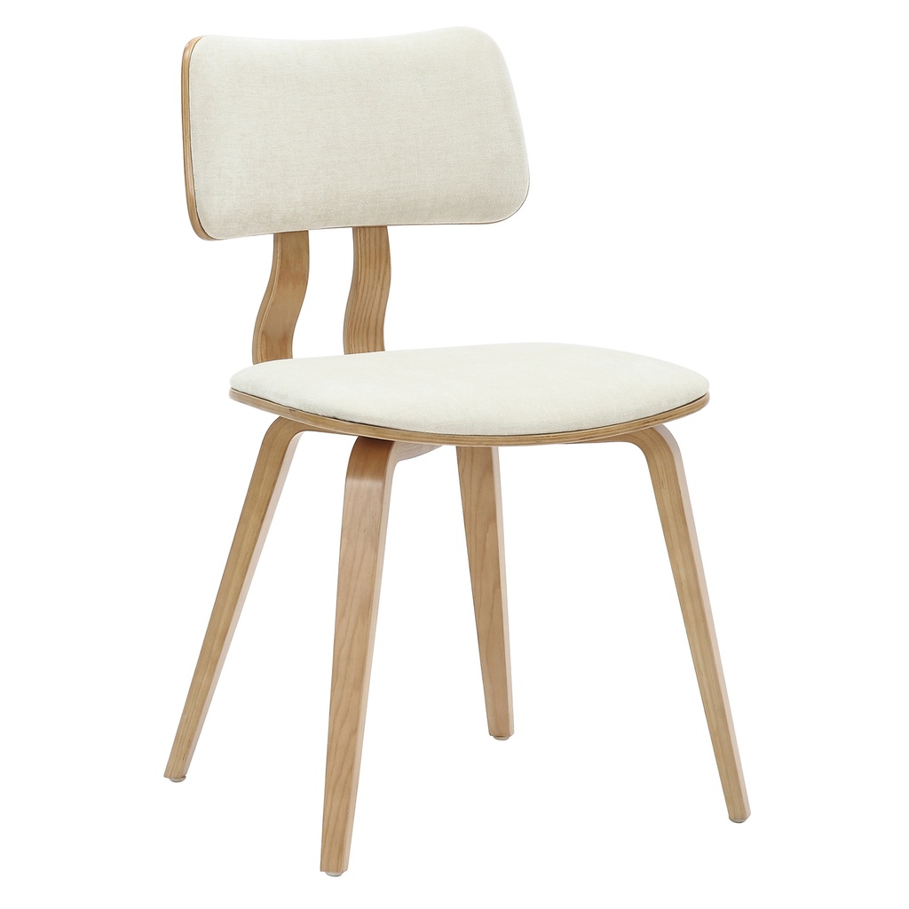 Zuni Beige Fabric Bentwood Dining Chair