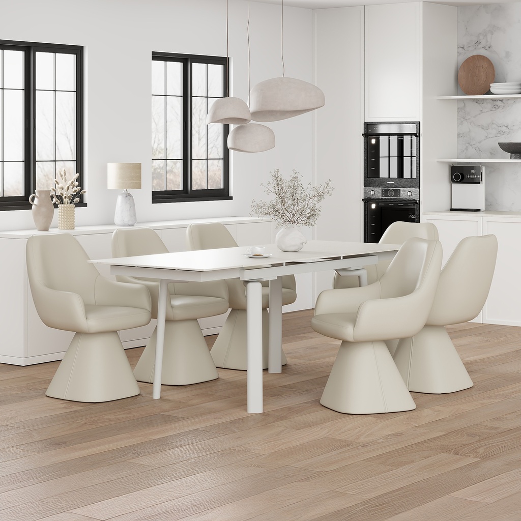 [207-060TV_269BEG] Bellaro/Caprese 7Pc Dining Set