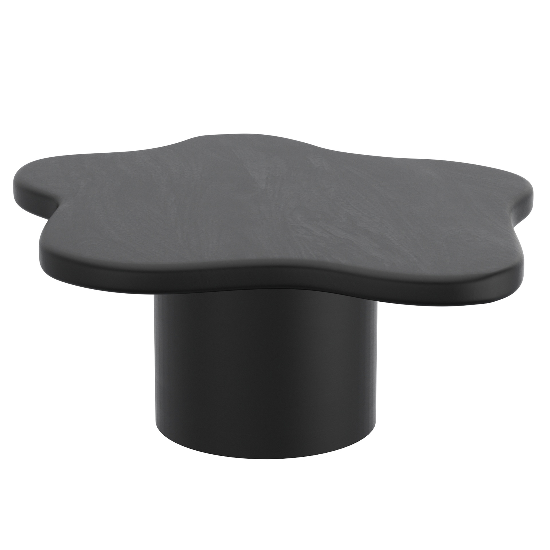 Mayal Black Solid Mango Wood Large Coffee Table 4